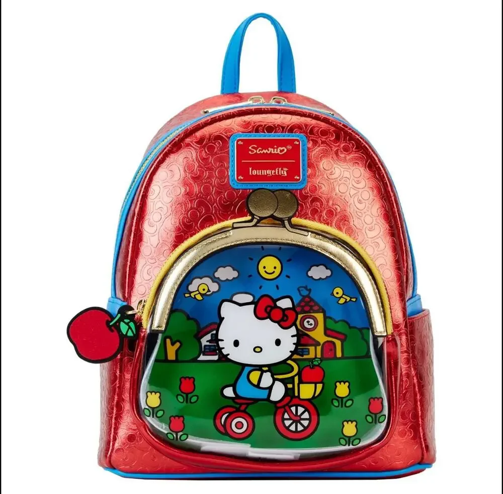 Hello Kitty x Loungefly 50th Anniversary Classic Mini Backpack NWT Red Blue